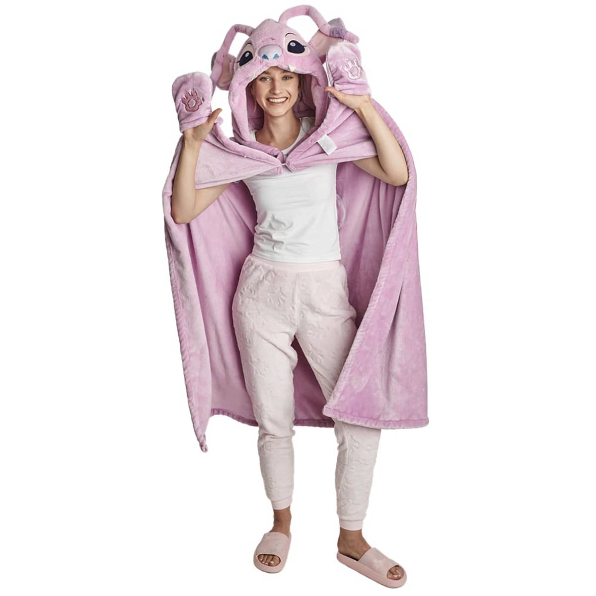 Bata de descanso de Disney, color rosa, de Angel, personaje de Lilo y Stitch, mod. 1091540