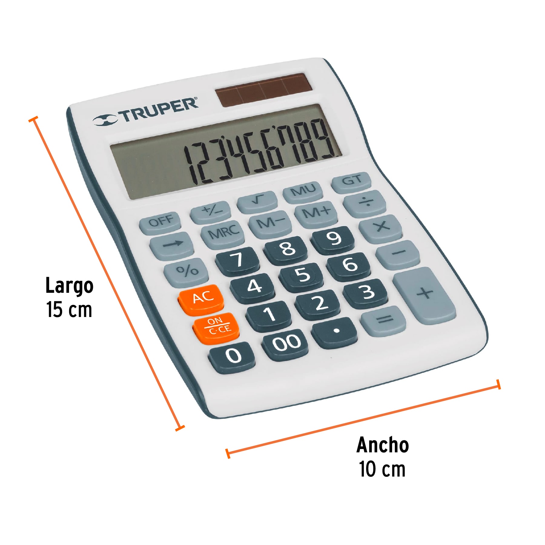 CALCULADORA DE ESCRITORIO 15 CM, TRUPER 60481