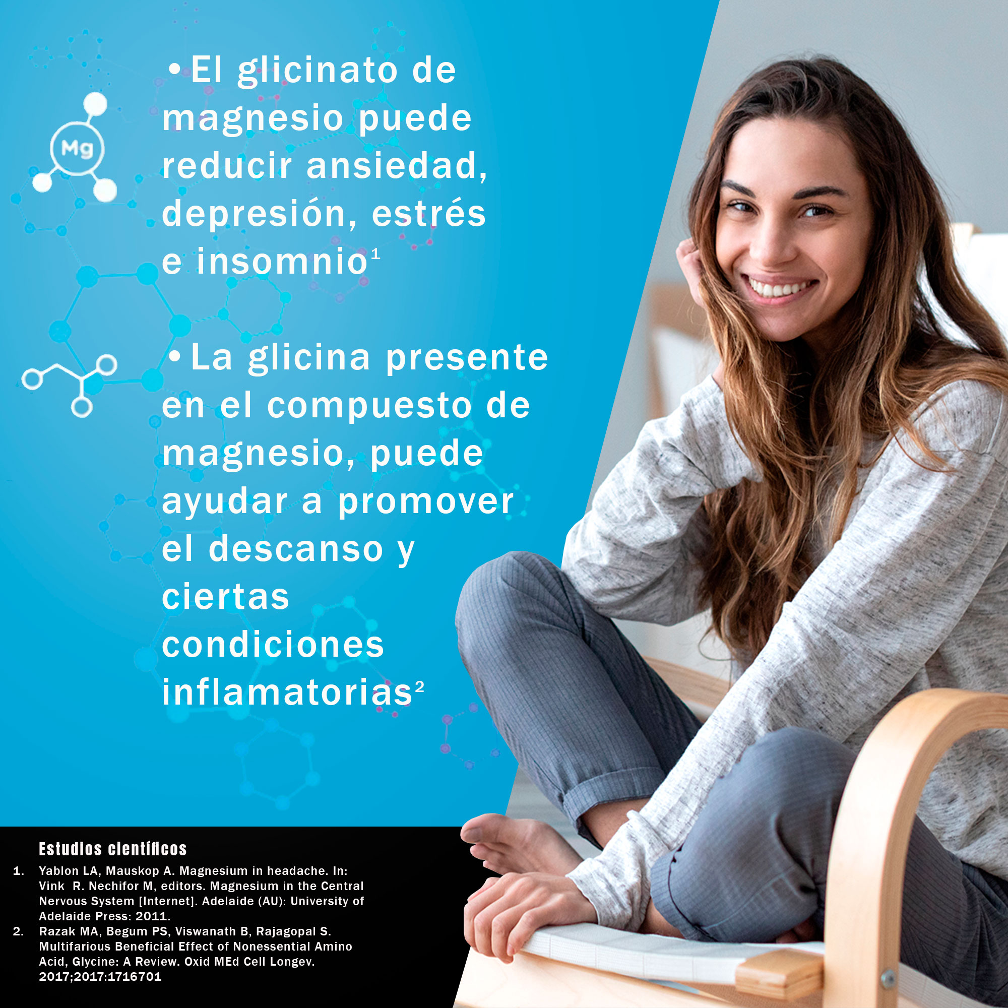 Glicinato de Magnesio 200 capsulas