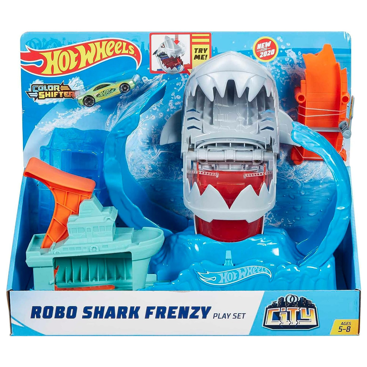 Pista Hot Wheels Mattel Robo Tiburon City GJL12