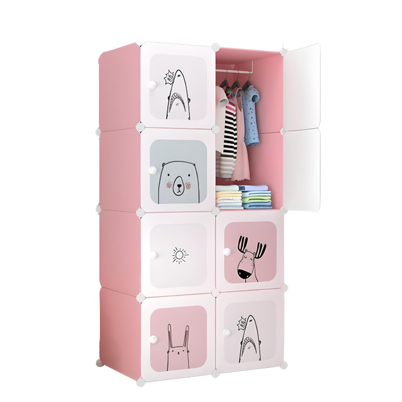 Armario Infantil Mueble Juguetero 8 Puertas 1 Colgante