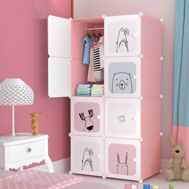 Armario Infantil Mueble Juguetero 8 Puertas 1 Colgante