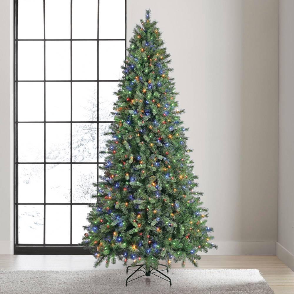 Árbol de Navidad artificial Elegance, de 2.74 m de alto, incluye luces LED