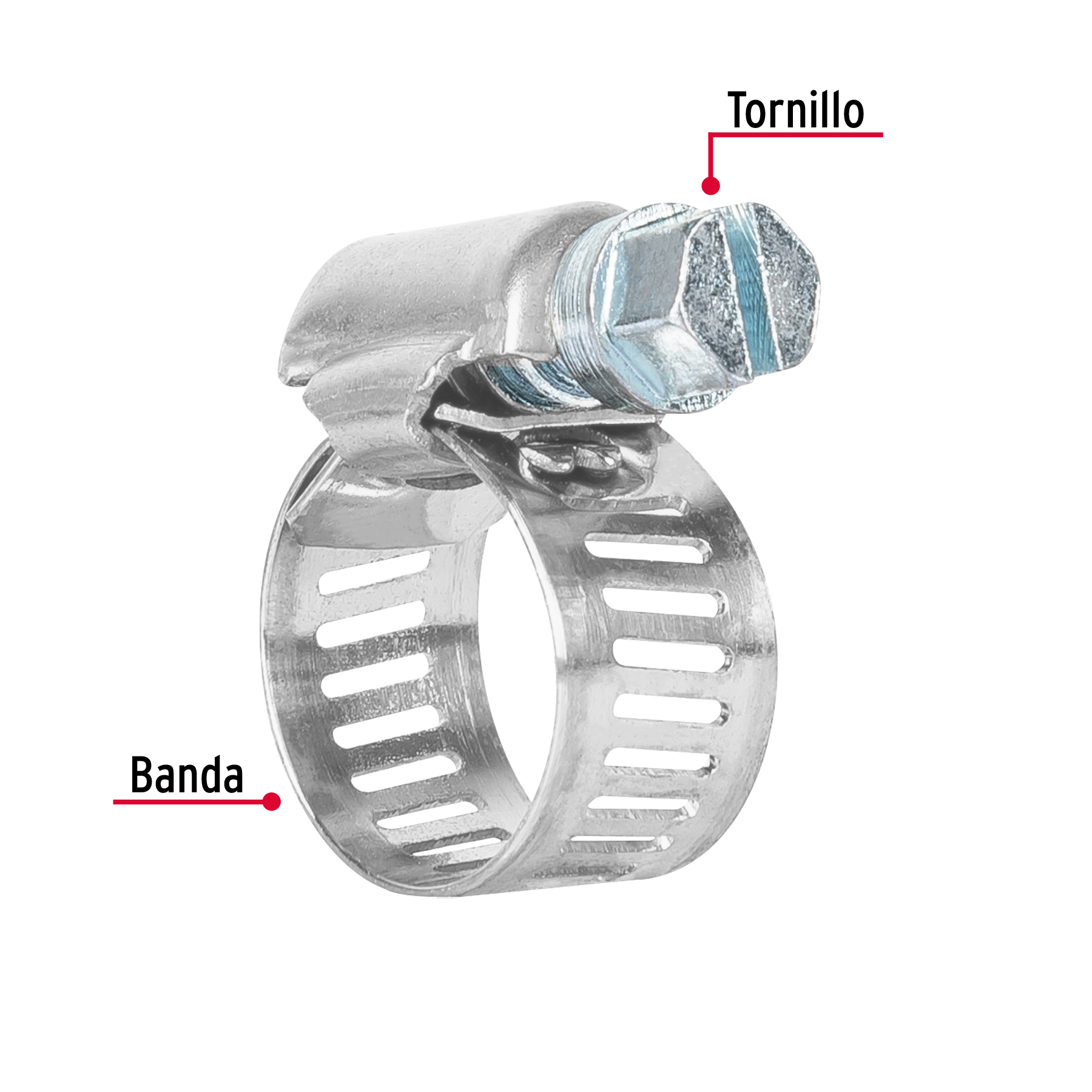 BOLSA C/4 ABRAZADERAS SIN FIN # 4, 3/8 - 5/8", TRUPER 10021