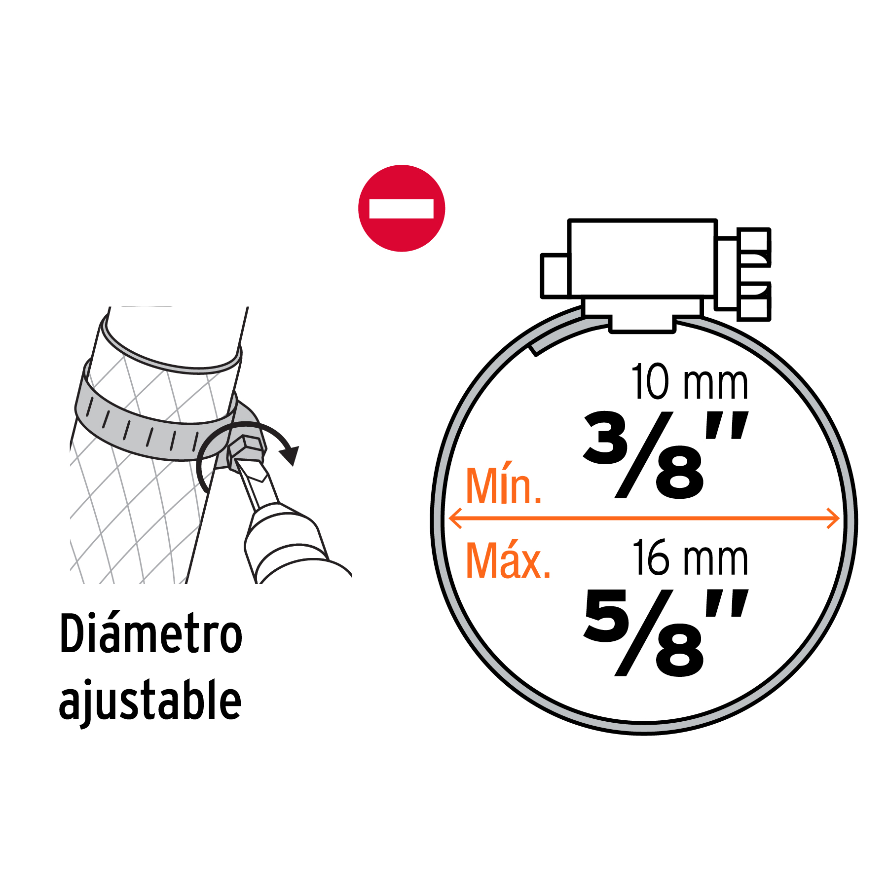 BOLSA C/4 ABRAZADERAS SIN FIN # 4, 3/8 - 5/8", TRUPER 10021