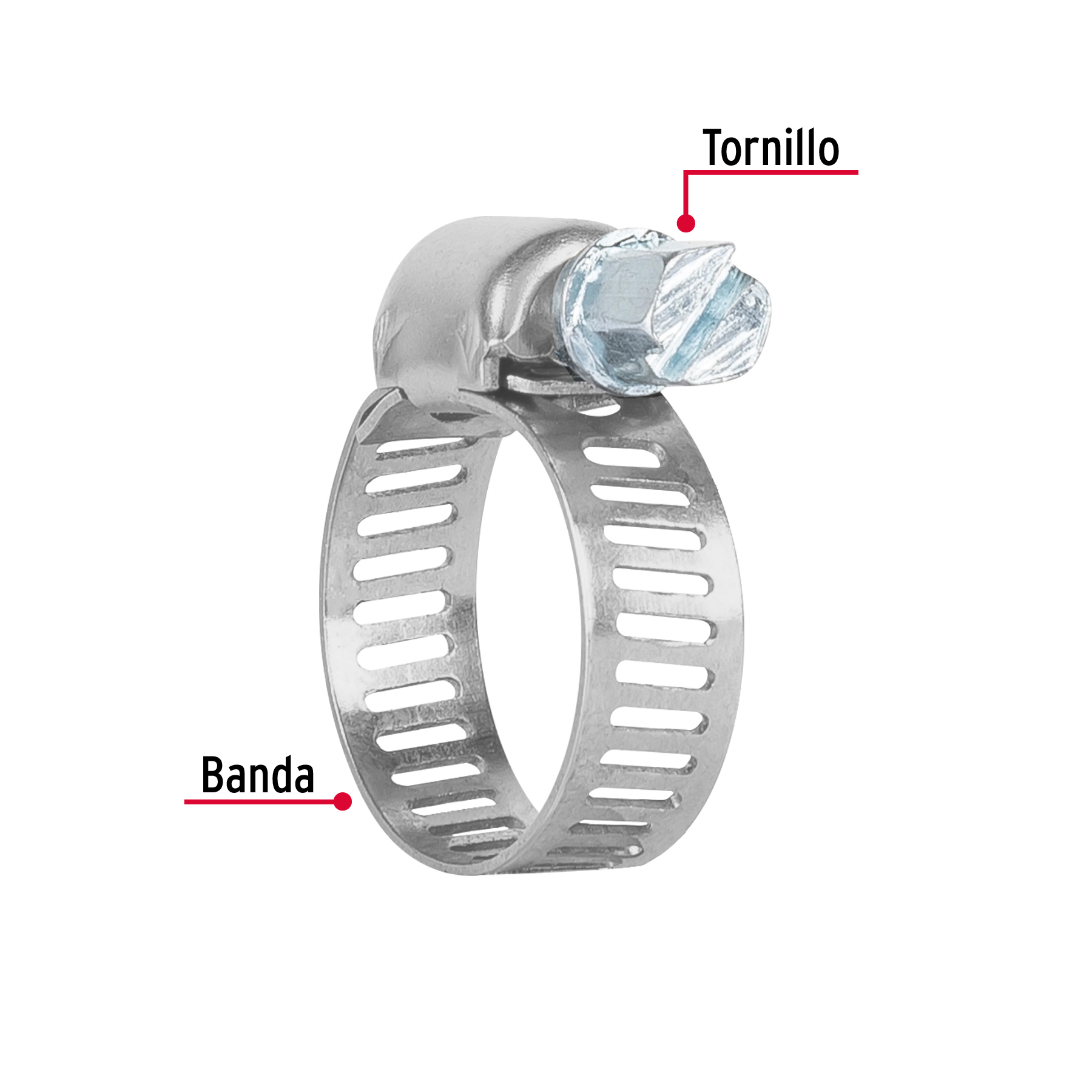 BOLSA C/4 MINI ABRAZADERAS SIN FIN # 6, 1/2 - 3/4", TRUPER 10031 