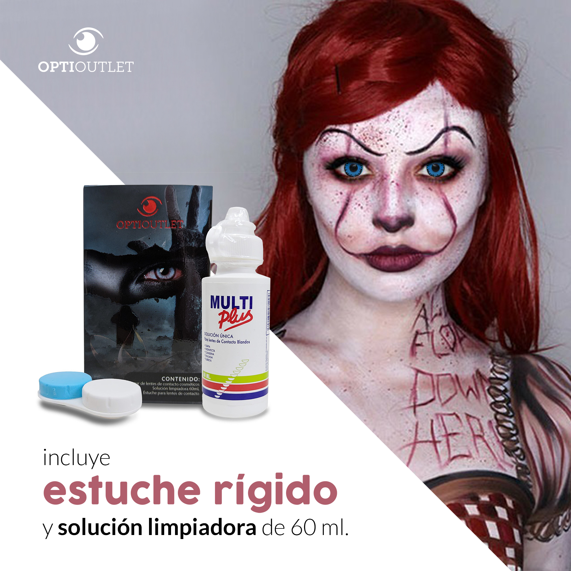 Pupilentes - Lentes de Contacto de Color Fantasía para Maquillaje y Disfraces de Halloween | Disfraz Halloween - Azul Vampiro