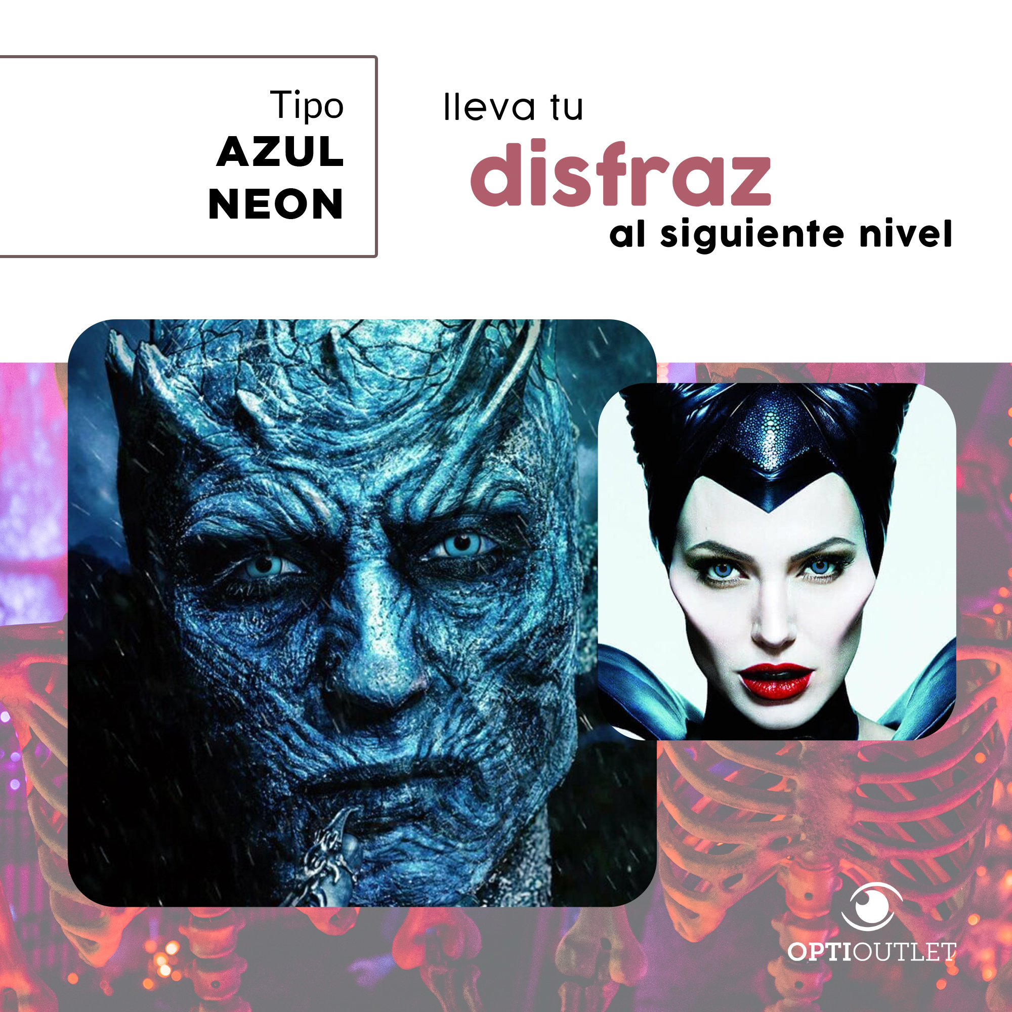 Pupilentes - Lentes de Contacto de Color Fantasía para Maquillaje y Disfraces de Halloween | Disfraz Halloween - Azul UV