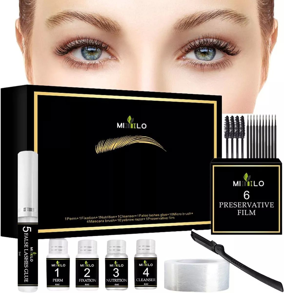 Kit De Lifting, Permanente para Corrección De Pestañas Y Cejas