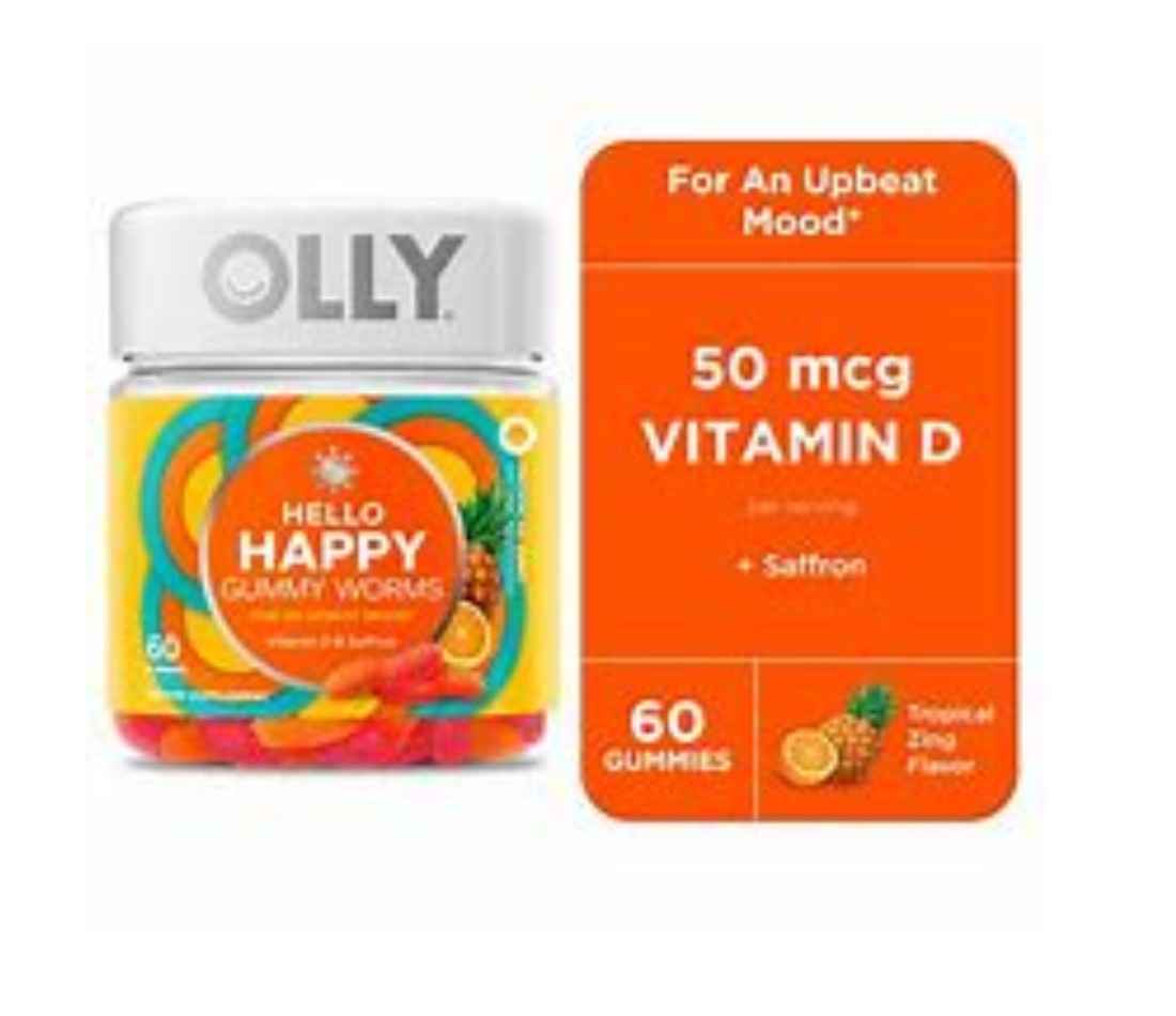 Vitamina Olly Hello Happy Gummy Worms 60gomitas