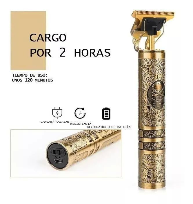 Rasuradora De Cabello Cortadora perfiladora Craneo Máquina Recargable Usb Profesional Para Hombre de Alta Potencia Impermeable 