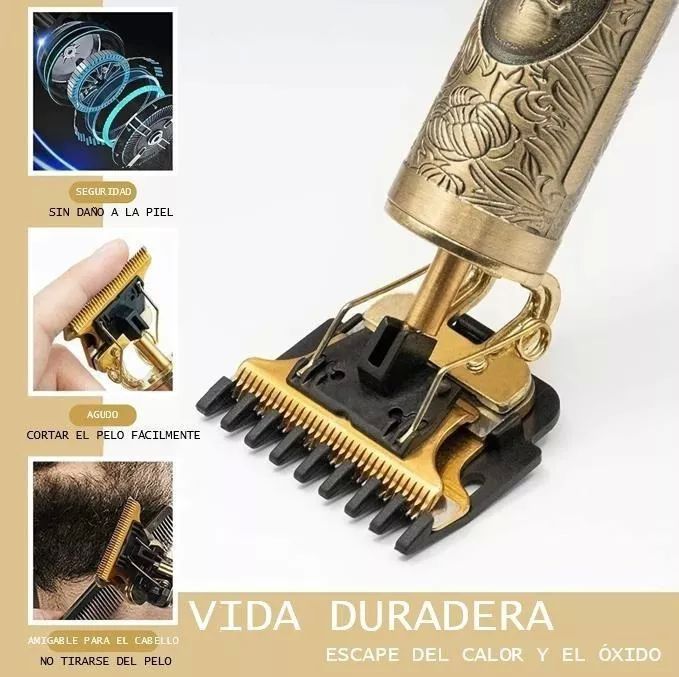 Rasuradora De Cabello Cortadora perfiladora Craneo Máquina Recargable Usb Profesional Para Hombre de Alta Potencia Impermeable 
