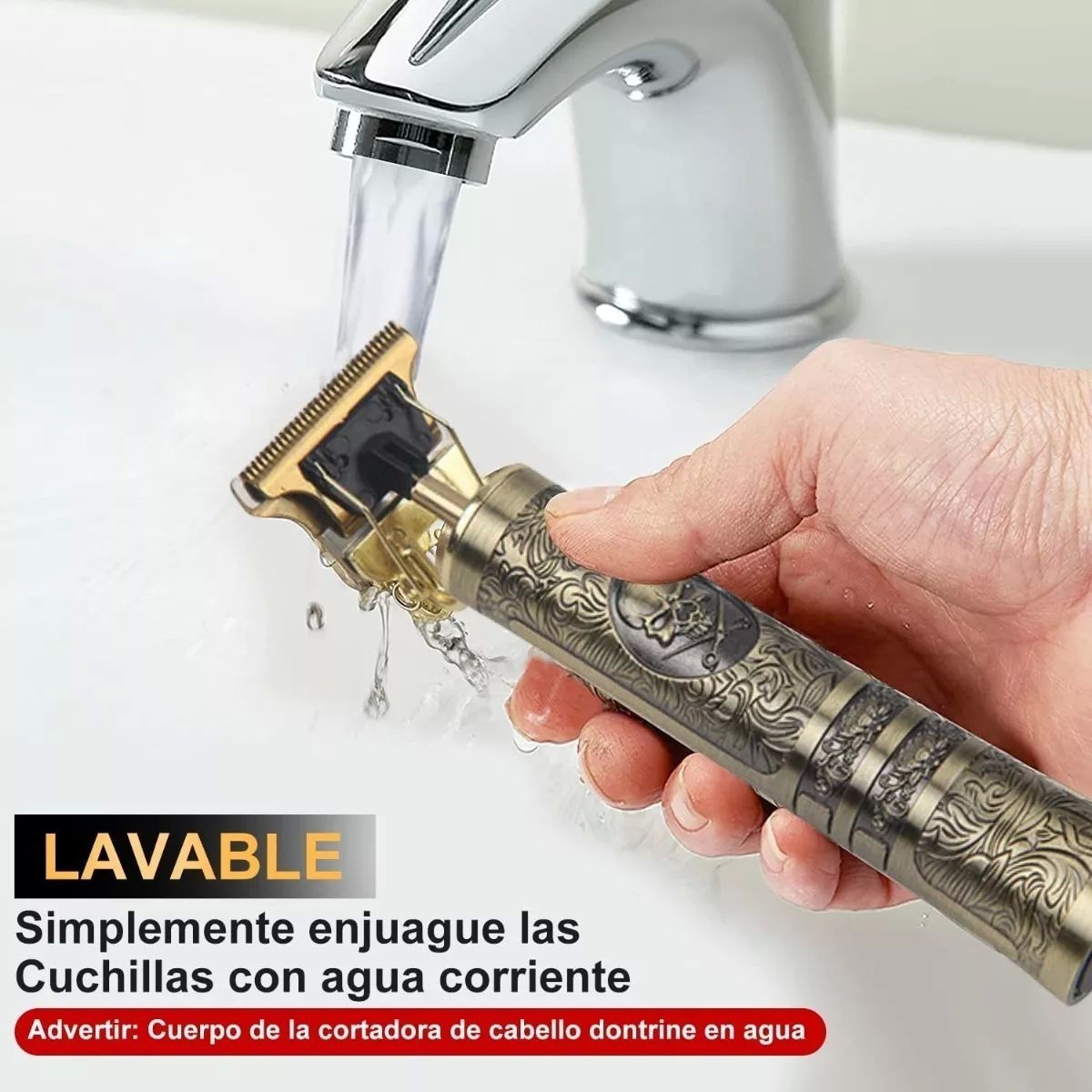 Rasuradora De Cabello Cortadora perfiladora Craneo Máquina Recargable Usb Profesional Para Hombre de Alta Potencia Impermeable 