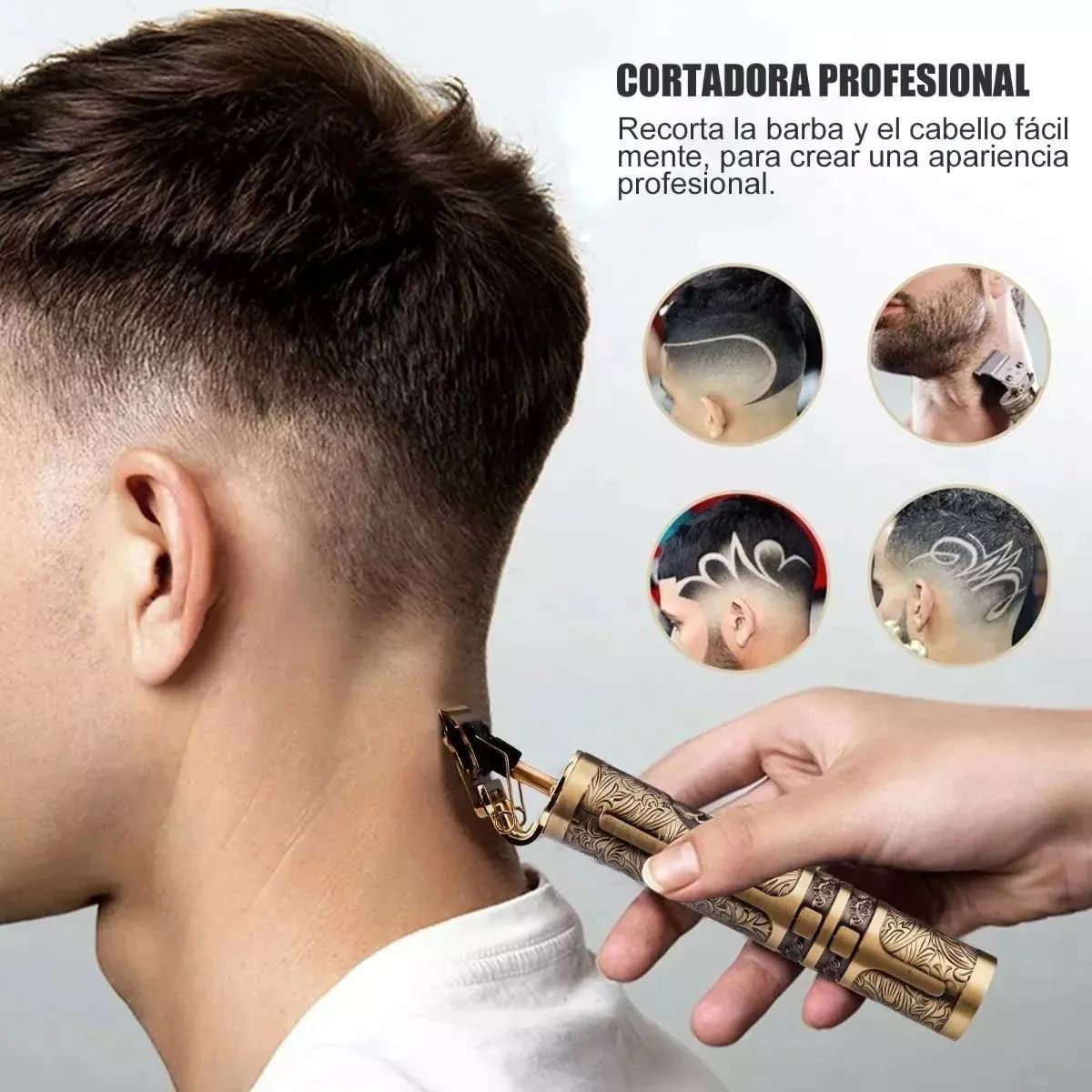 Rasuradora De Cabello Cortadora perfiladora Craneo Máquina Recargable Usb Profesional Para Hombre de Alta Potencia Impermeable 