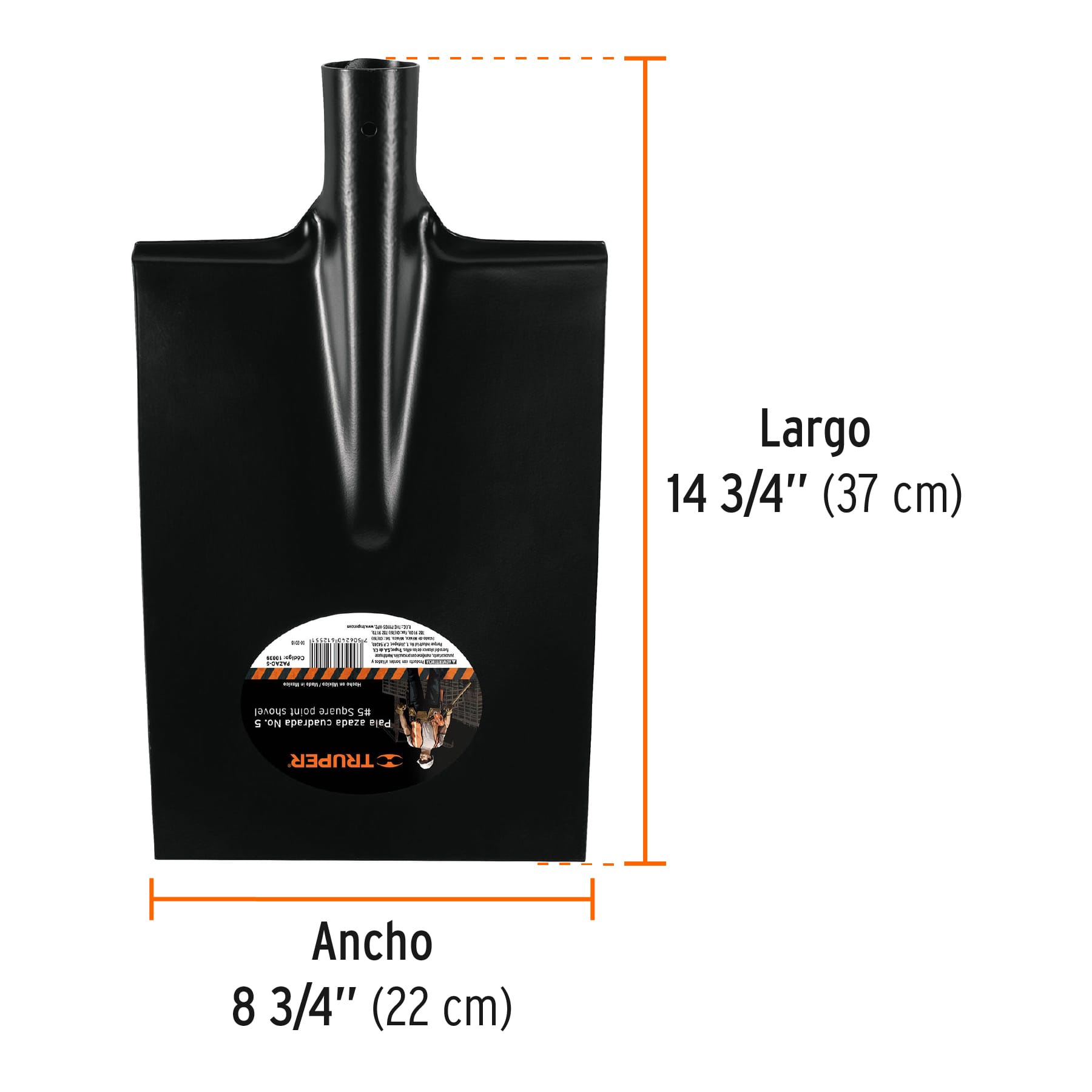 PALA AZADA CUADRADA # 5, TRUPER 10039 