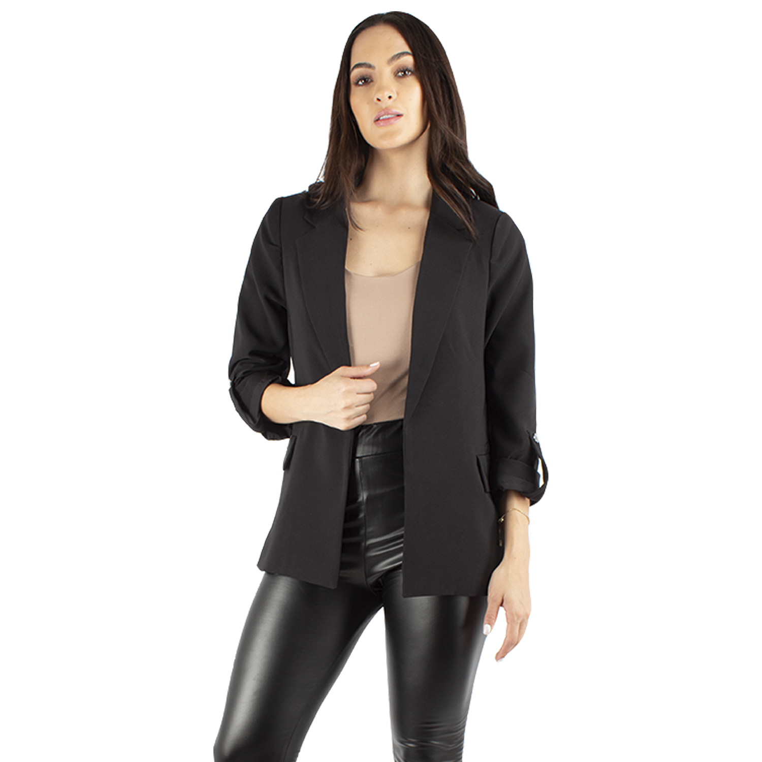 Blazer manga 3/4 con bolsillos 