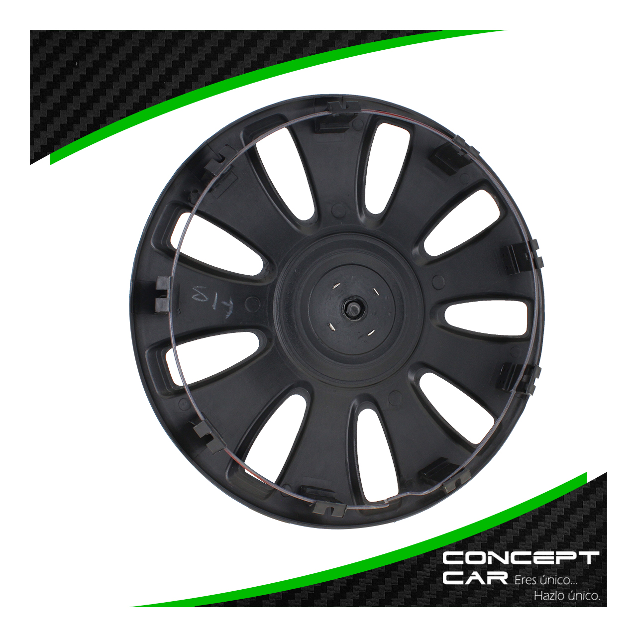 Juego 4 Tapones De Rin 13 Pulgadas Abs Negro Mate Universal