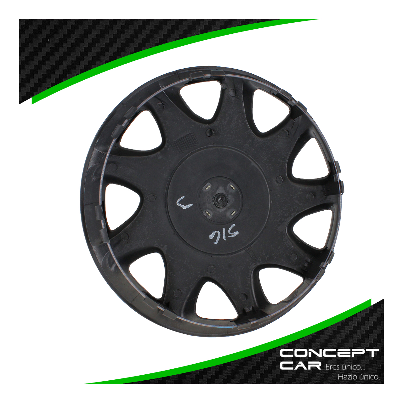 Juego 4 Tapones De Rin 13 Pulgadas Abs Negro Mate Tsuru