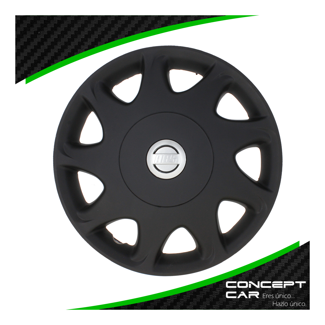 Juego 4 Tapones De Rin 13 Pulgadas Abs Negro Mate Tsuru