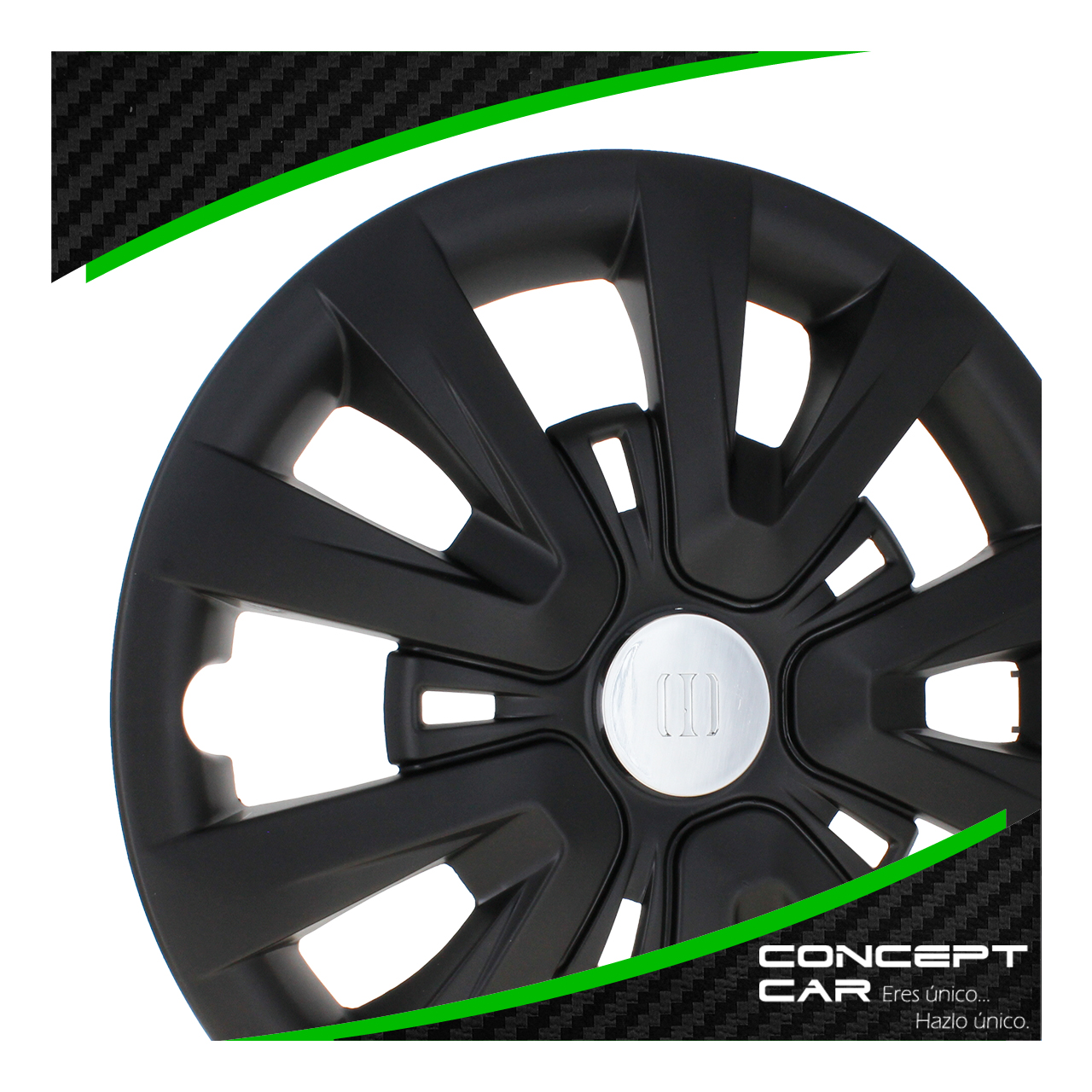 Juego 4 Tapones De Rin 14 Pulgadas Abs Negro Mate Aveo