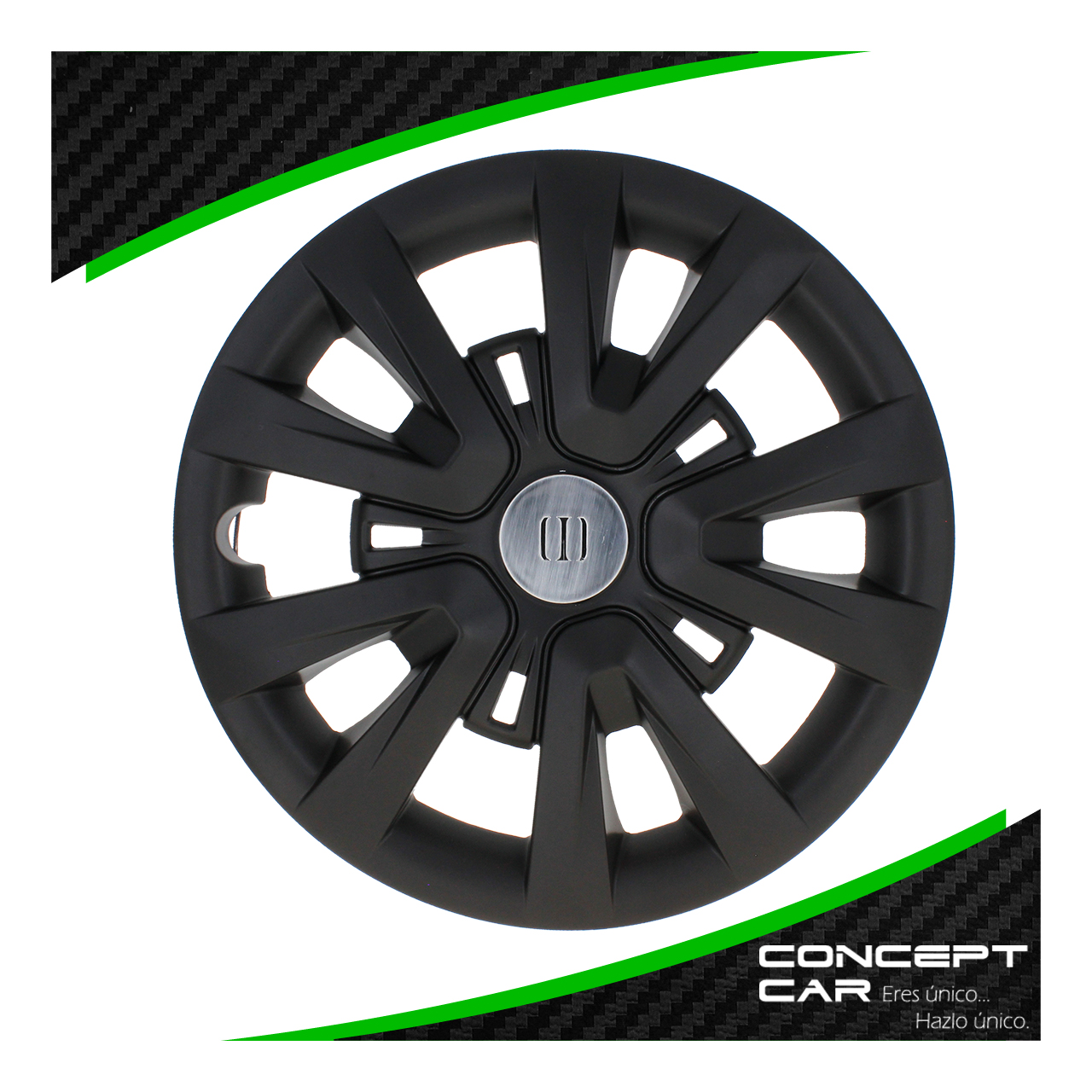 Juego 4 Tapones De Rin 14 Pulgadas Abs Negro Mate Aveo