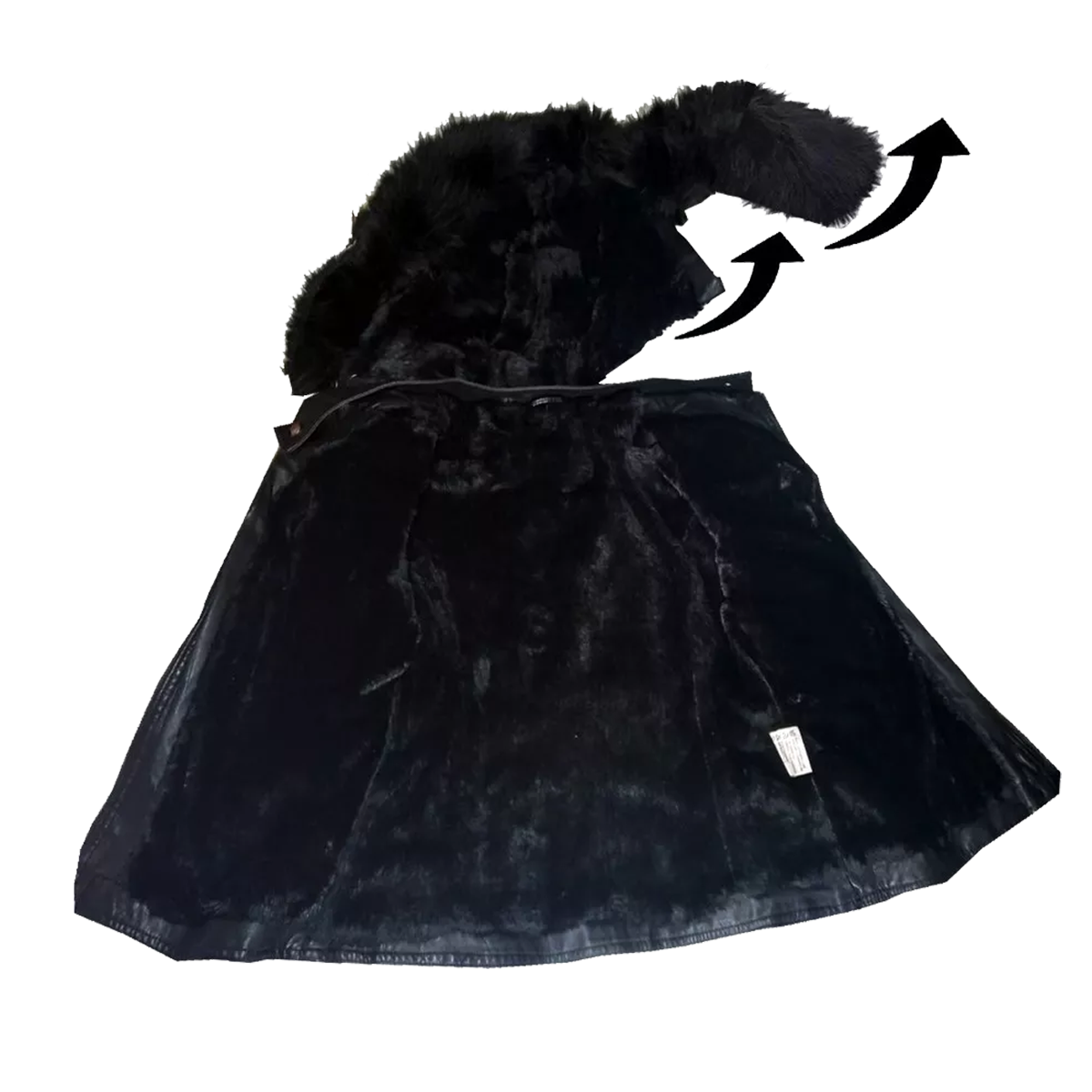 Chamarra Piel Con Felpa Gorro Desmontable Cuero Pu.