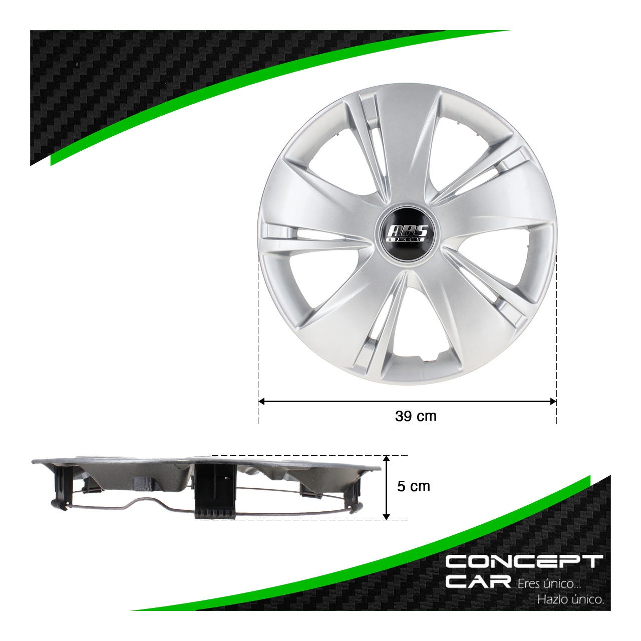 Juego 4 Tapones De Rin 14 Pulgadas Abs Tipo Nissan March