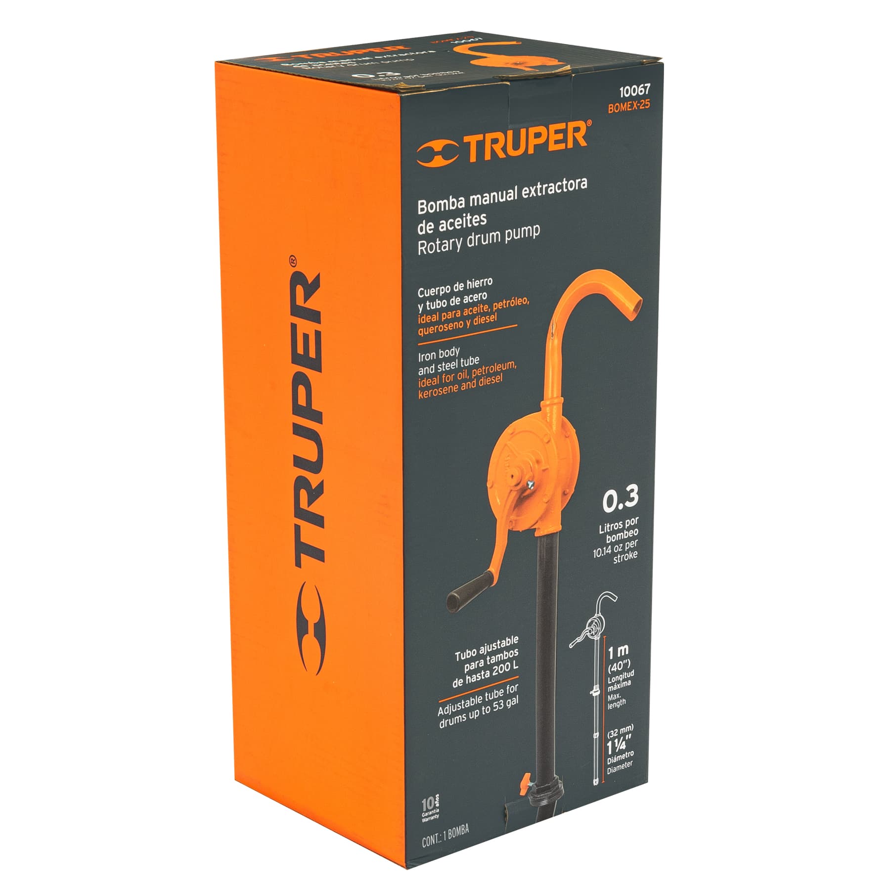 BOMBA EXTRACTORA DE ACEITES CON MANIVELA, TRUPER 10067