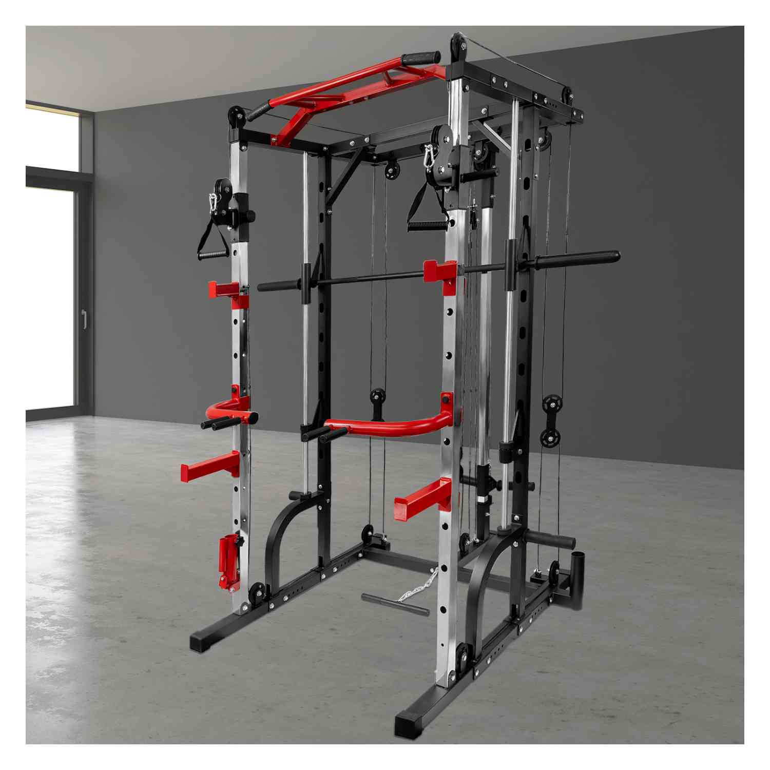Jaula Smith Gimnasio Multifuncional Power Rack Poleas