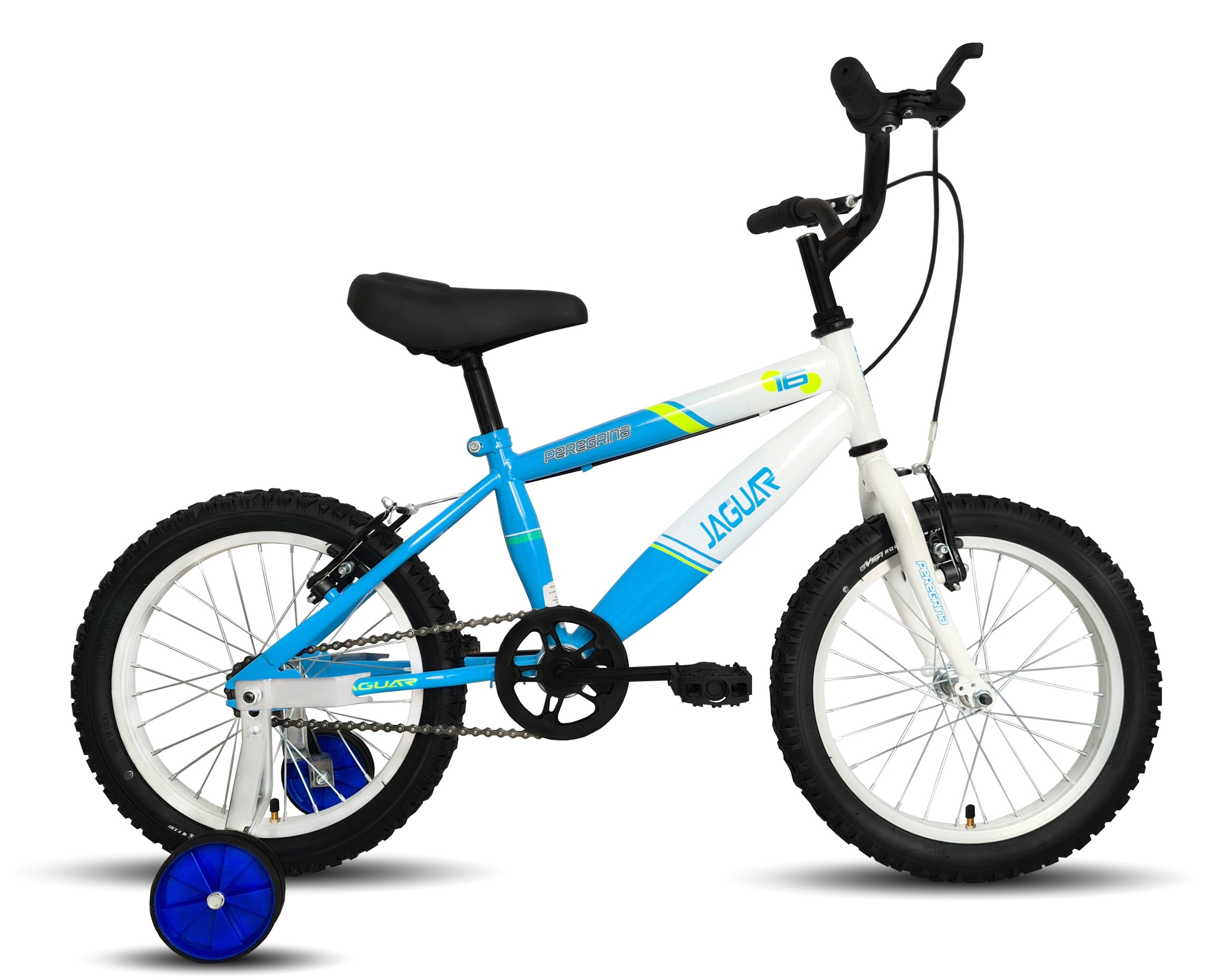 Bicicleta Peregrina Con Ruedas Entrenadoras H Rodada 16 Azul/Blanco