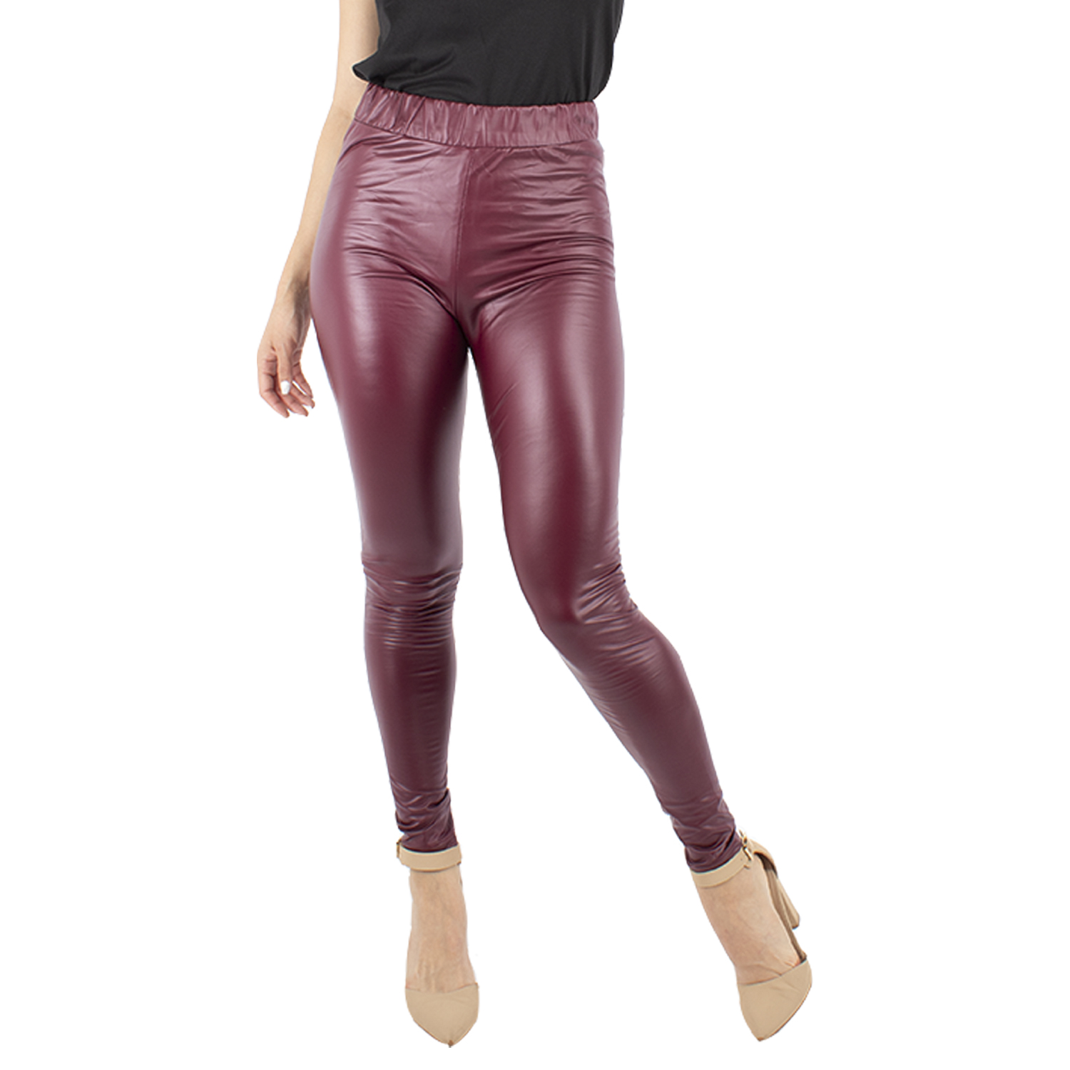 Leggins vinipiel a la cintura