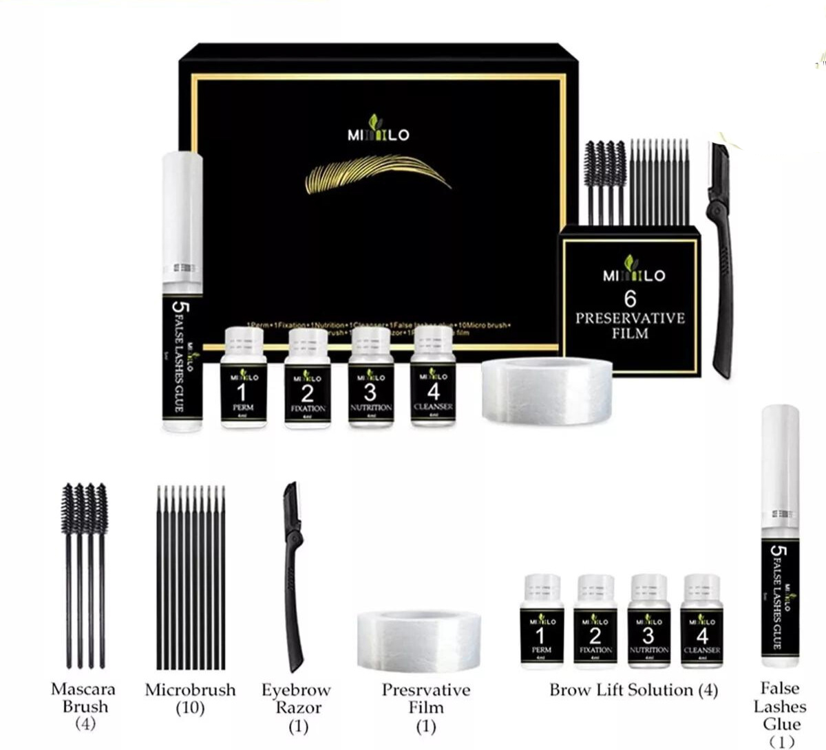 Kit De Lifting, Permanente para Corrección De Pestañas Y Cejas