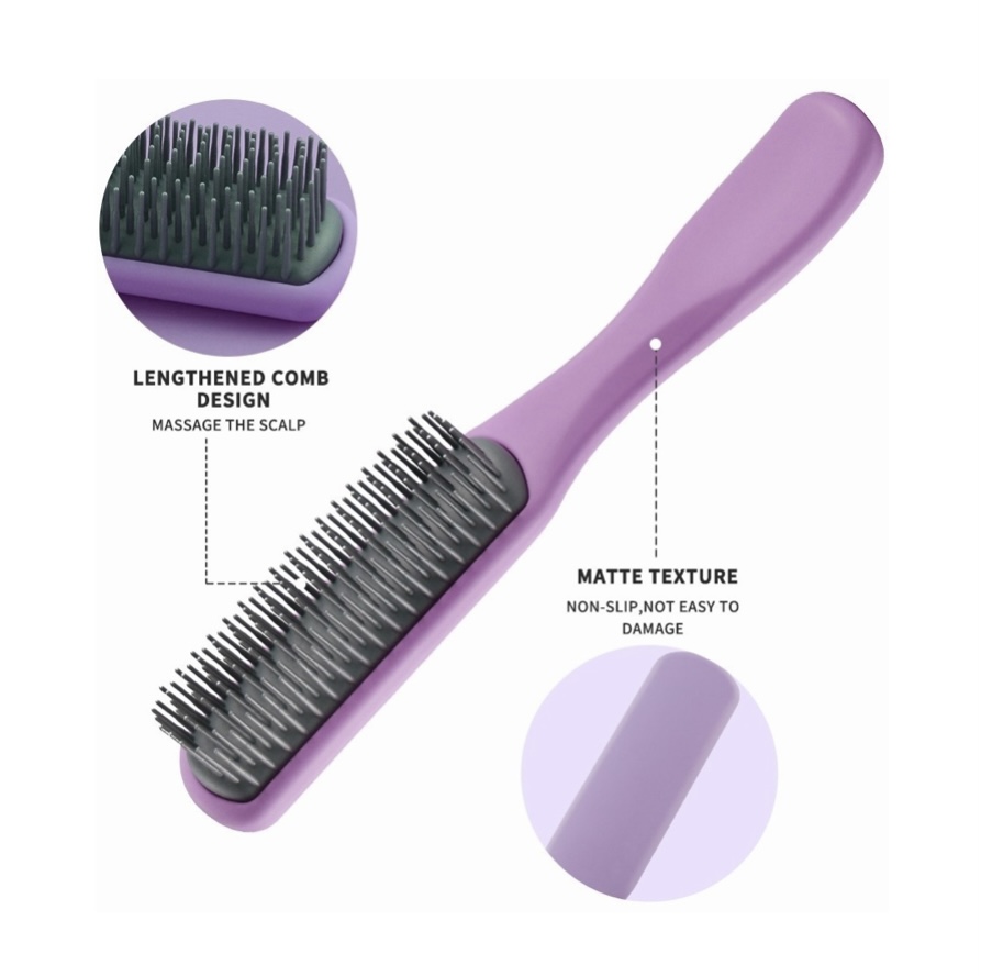 Cepillo Para Cabello Desenredar El Cabello Rizado Mujeres morado