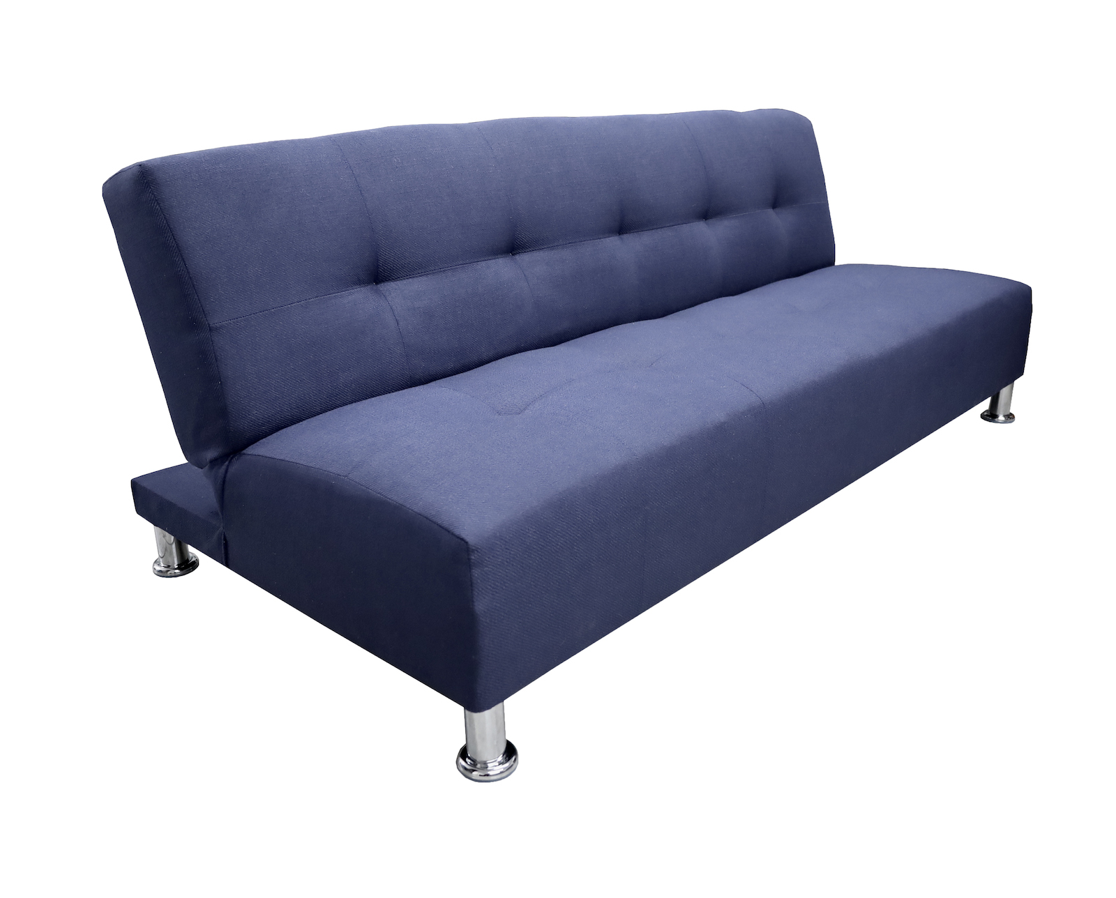 Sofá Cama Reclinable Vegas Lino Azul Marino Futon 3 Posiciones