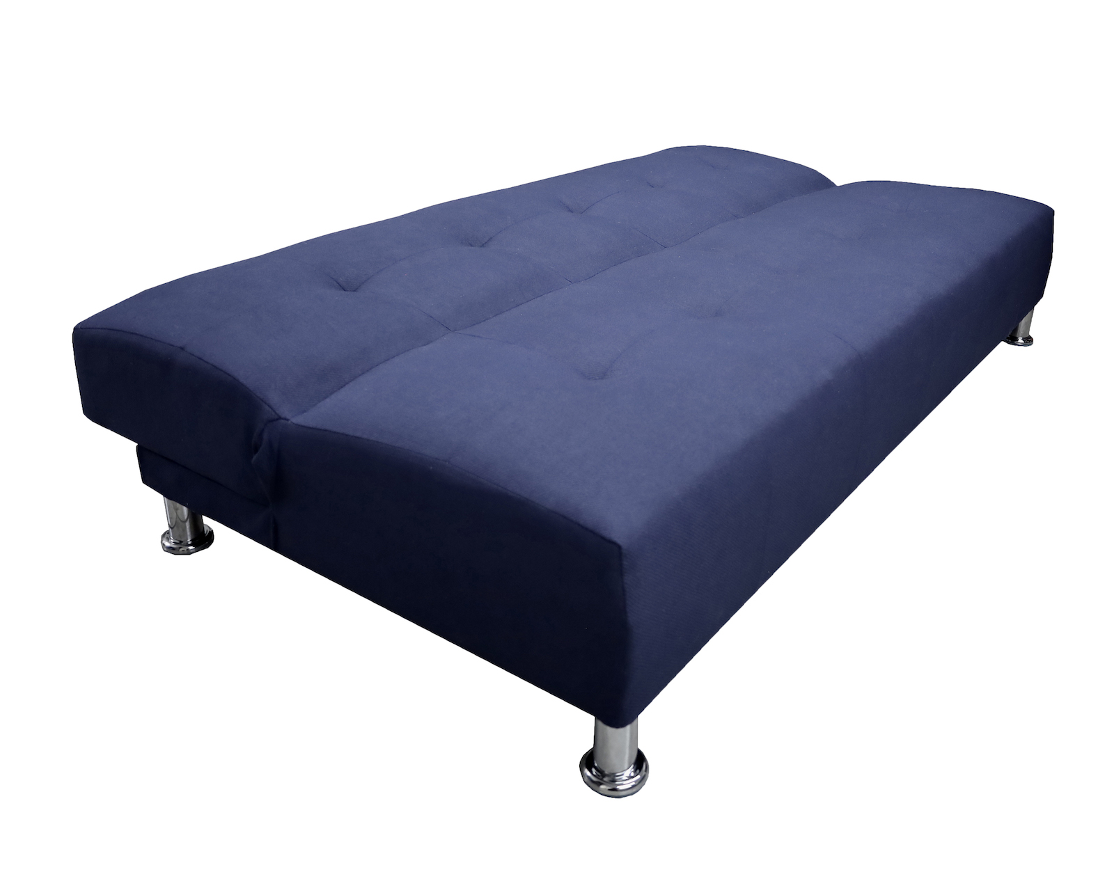 Sofá Cama Reclinable Vegas Lino Azul Marino Futon 3 Posiciones