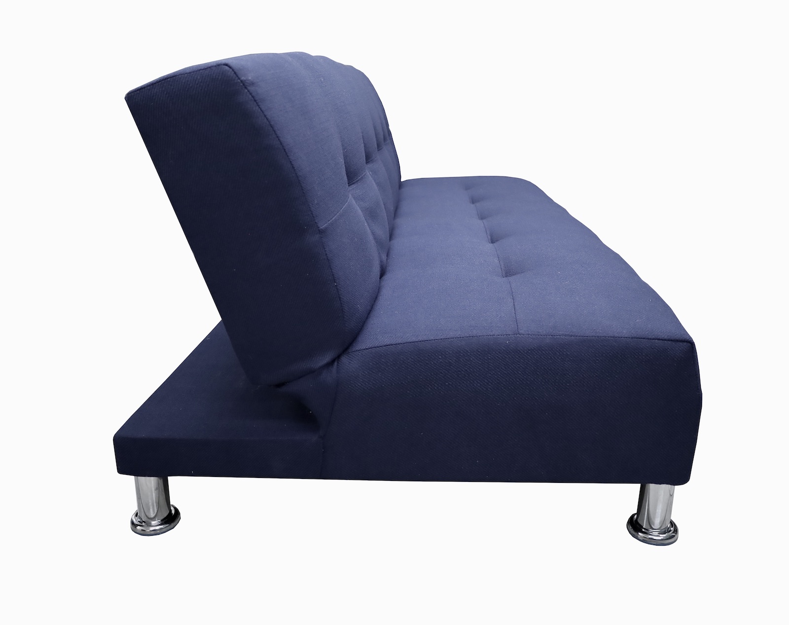 Sofá Cama Reclinable Vegas Lino Azul Marino Futon 3 Posiciones