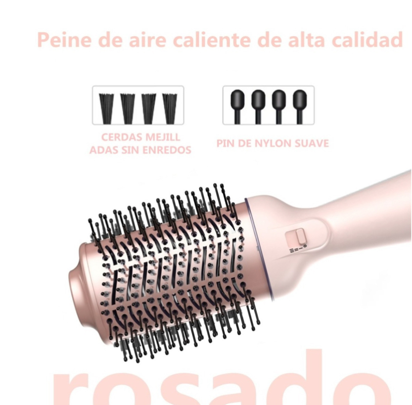 Cepillo Alaciador/rizador Y Secador De 4 En 1 Cepillo Secado