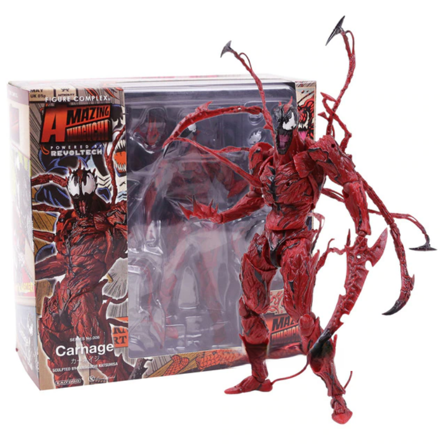 Carnage Venom Spiderman Spider Man Revoltech Figura Marvel
