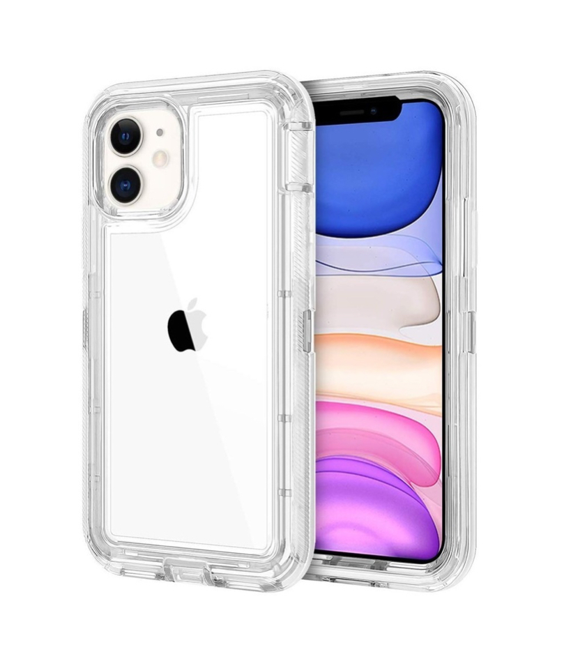 Funda Case De Uso Rudo Para iPhone Transparente Antigolpes transparente iphone 11 normal