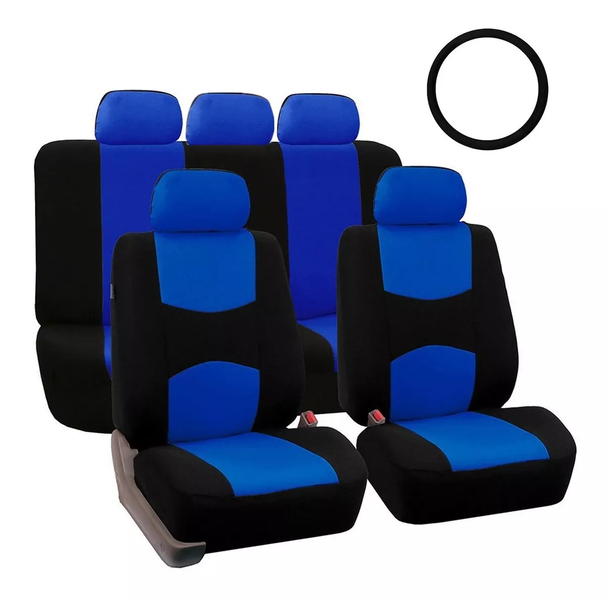 Funda Universal Para Asiento De Automóvil 10 Piezas Azul