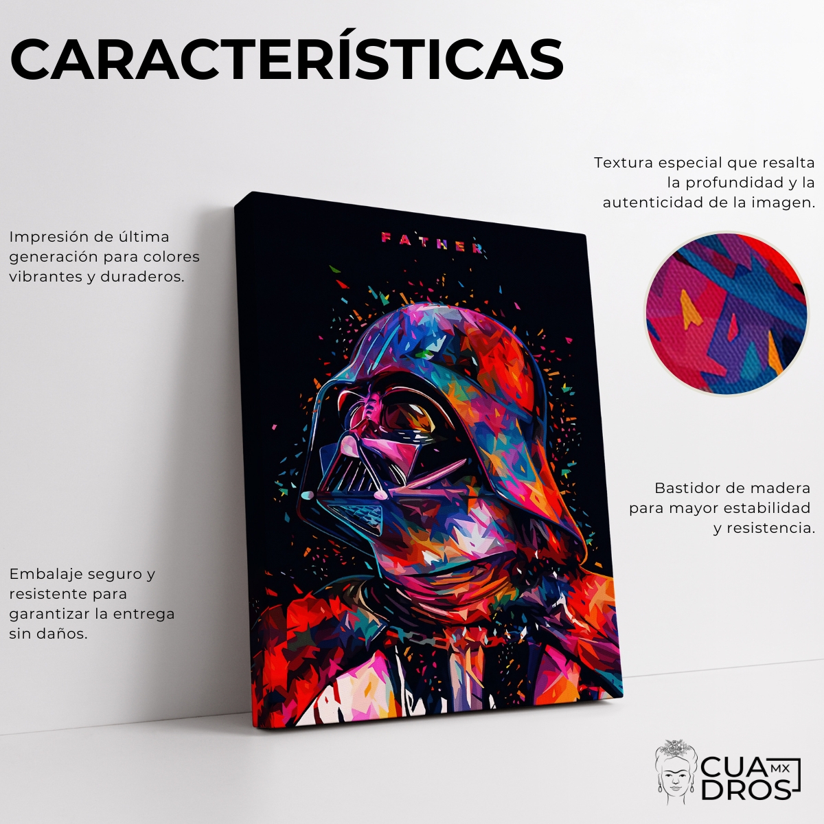 Set 6 Cuadros Decorativos Star Wars Guerra De Las Galaxias Canvas 