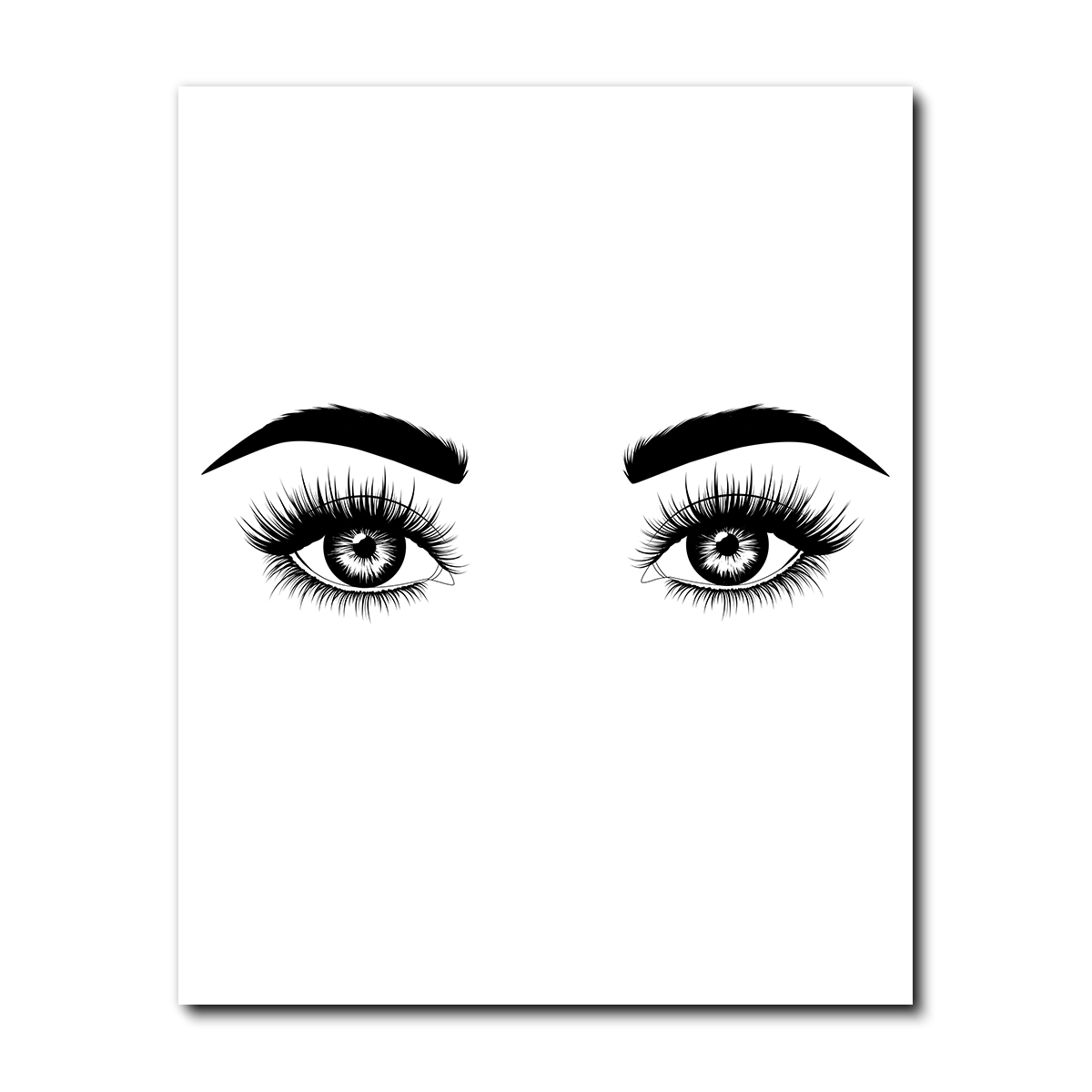 Set Cuadros Decorativos Estilista Pestañas Cejas Salon Belleza Canvas 3pzas 20x25cm