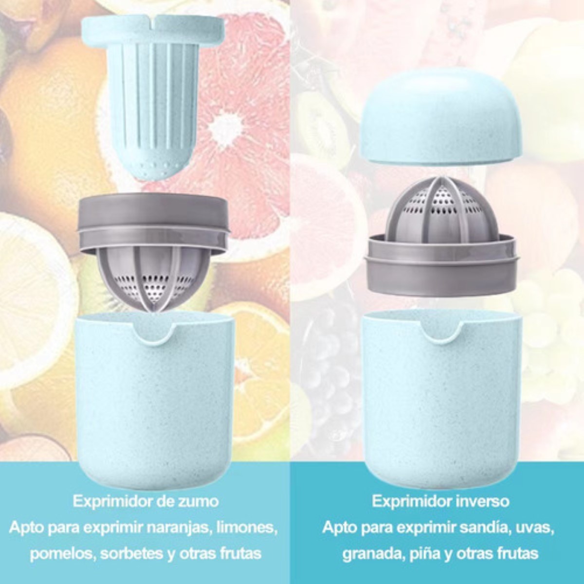 Exprimidor De Manual Naranja De Toronja Jugo Limones Azul Claro
