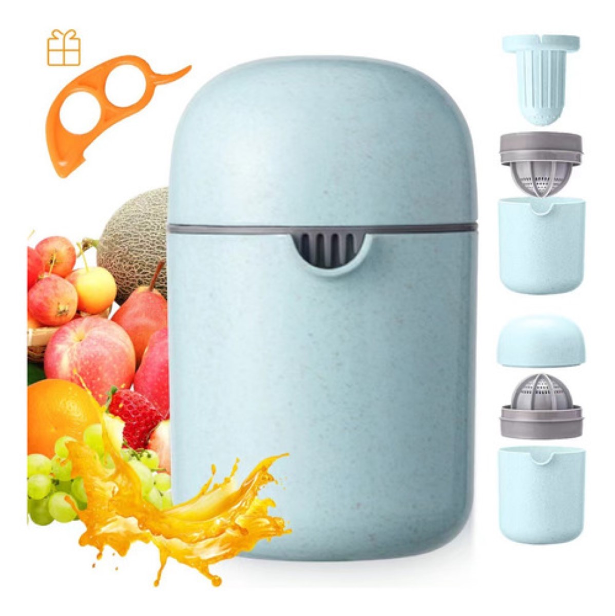Exprimidor De Manual Naranja De Toronja Jugo Limones Azul Claro
