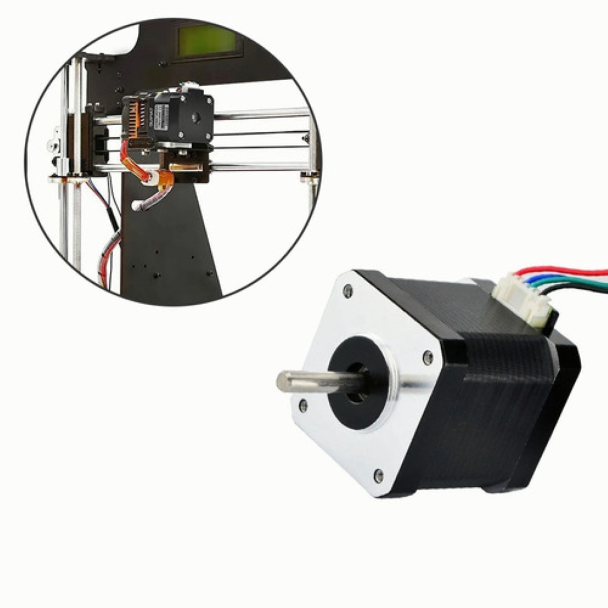 Motor A Pasos Fuente 12v Nema 17 Para Impresora 3d Y Cnc