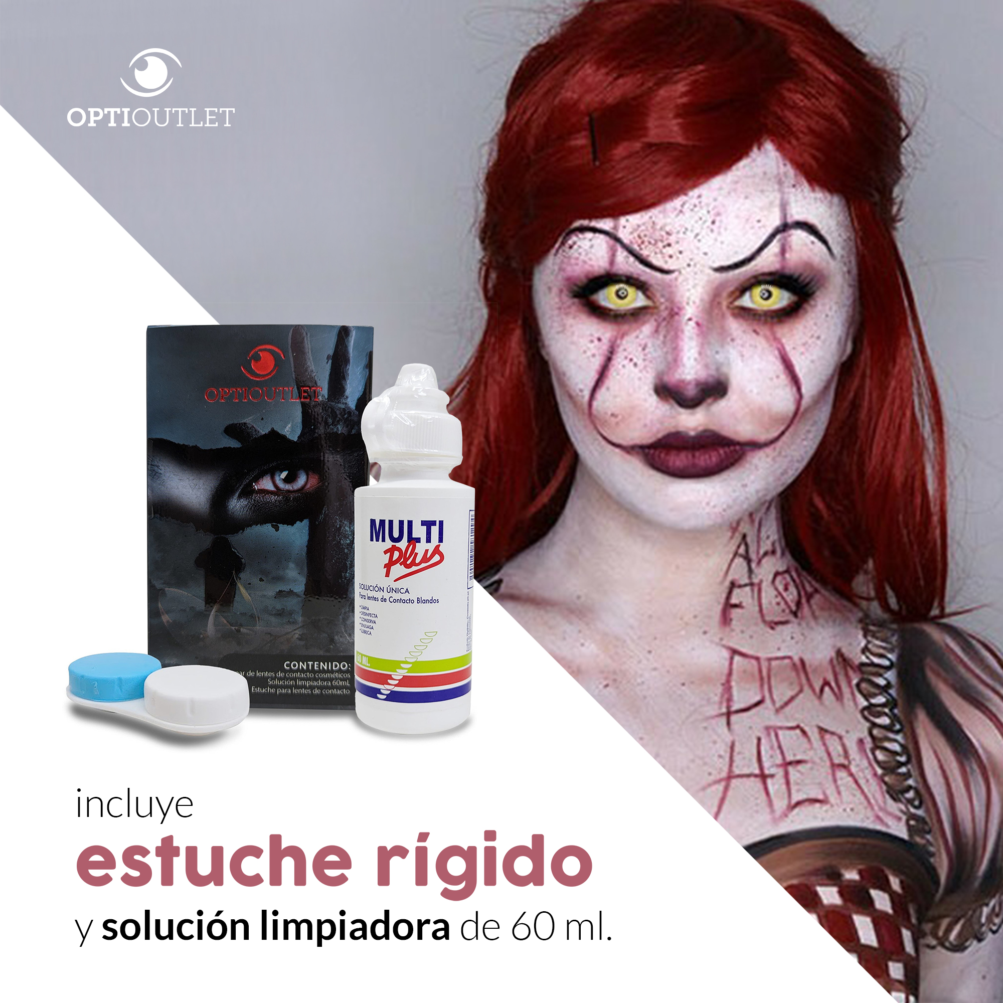 Pupilentes - Lentes de Contacto de Color Fantasía para Maquillaje y Disfraces de Halloween | Disfraz Halloween - Amarillo UV