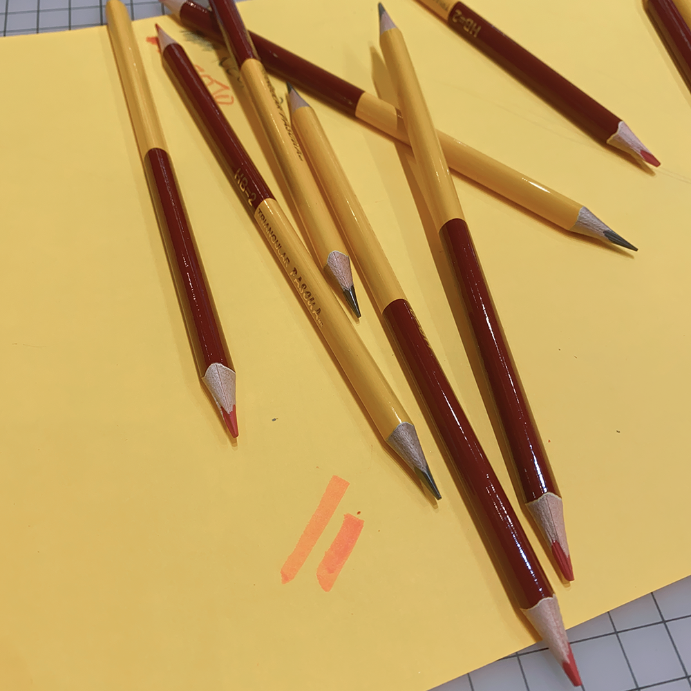 Lapiz Duo De Grafito Y Color Rojo 10pz/set Tamaño Normal para oficina, trabajo, proyectao, manualidad y DIY