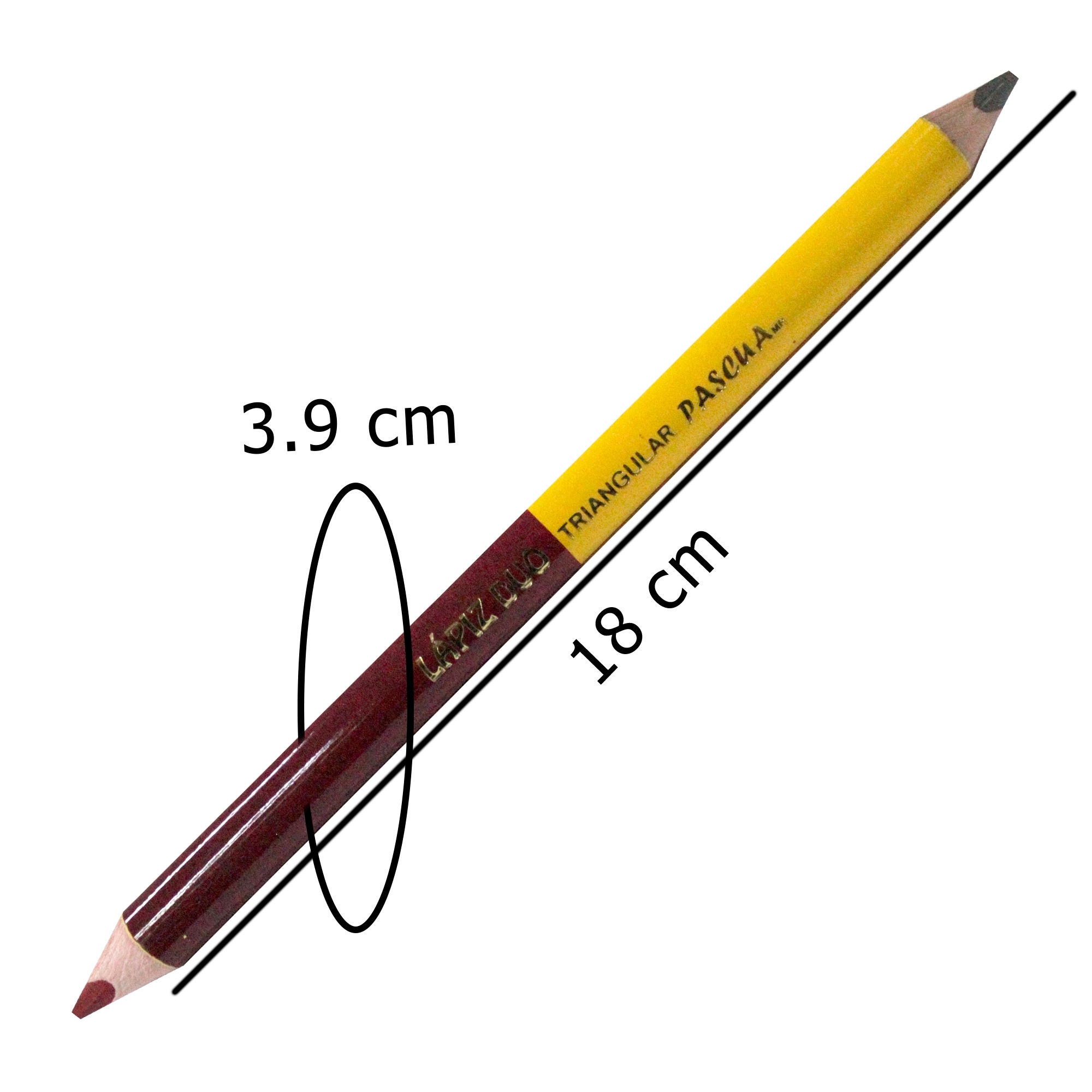 Caja 10 Lapices Duo De Grafito Y Carmin Tamaño Jumbo para Manualidad DIY oficina trabajo proyecto madera