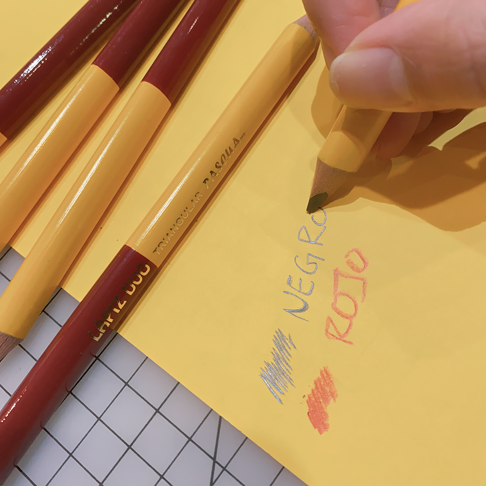 Caja 10 Lapices Duo De Grafito Y Carmin Tamaño Jumbo para Manualidad DIY oficina trabajo proyecto madera