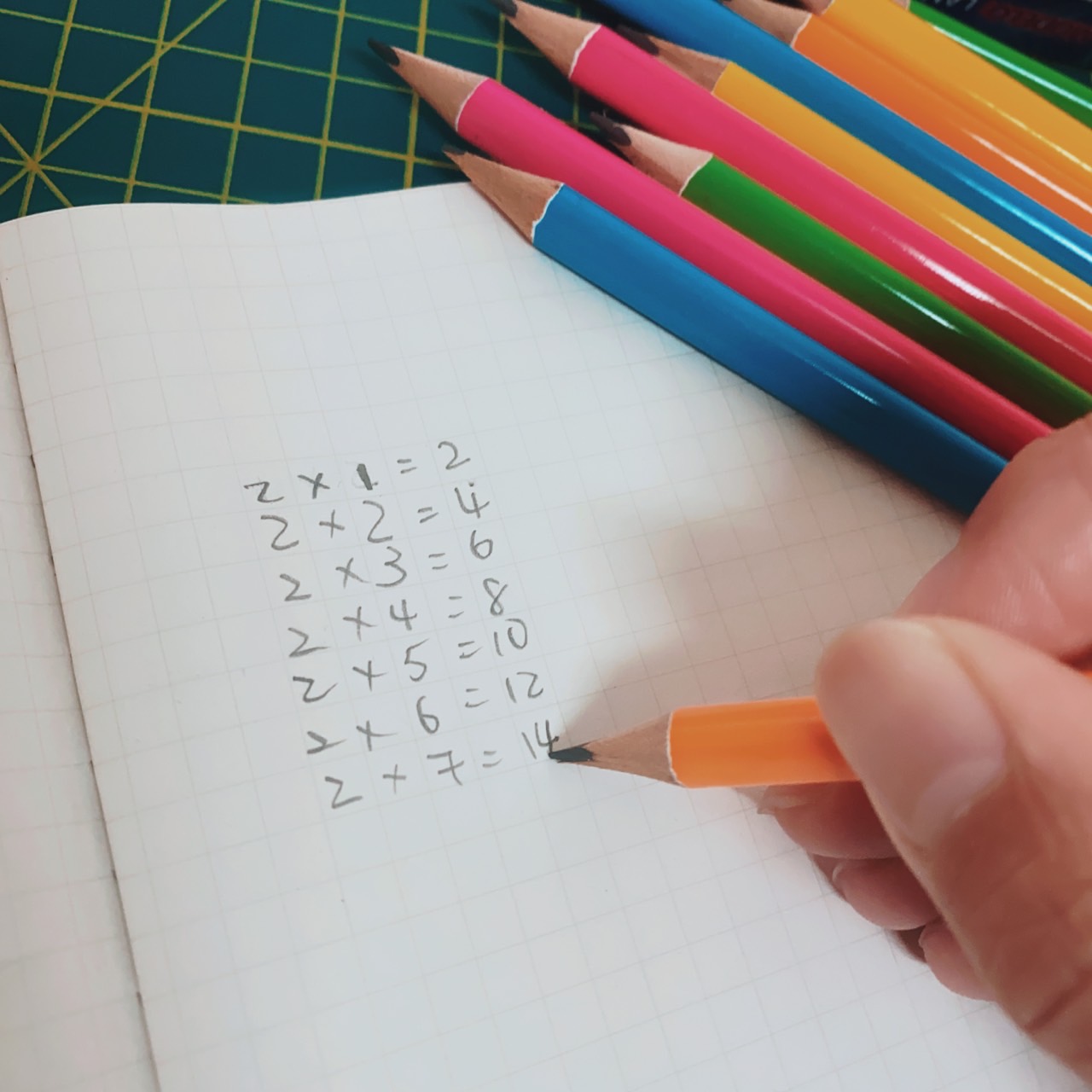 Caja 10 Lápices de grafito 2HB ergonomico Triangulares con GOMA Blanca, Cuerpo de Colores Neon, Útiles Escolares Para Diestros y Zurdos